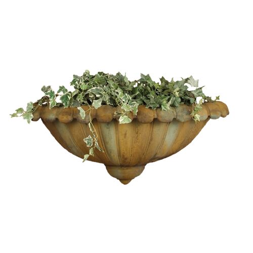 28" Ranida Outdoor Wall Planter, Deep Sea