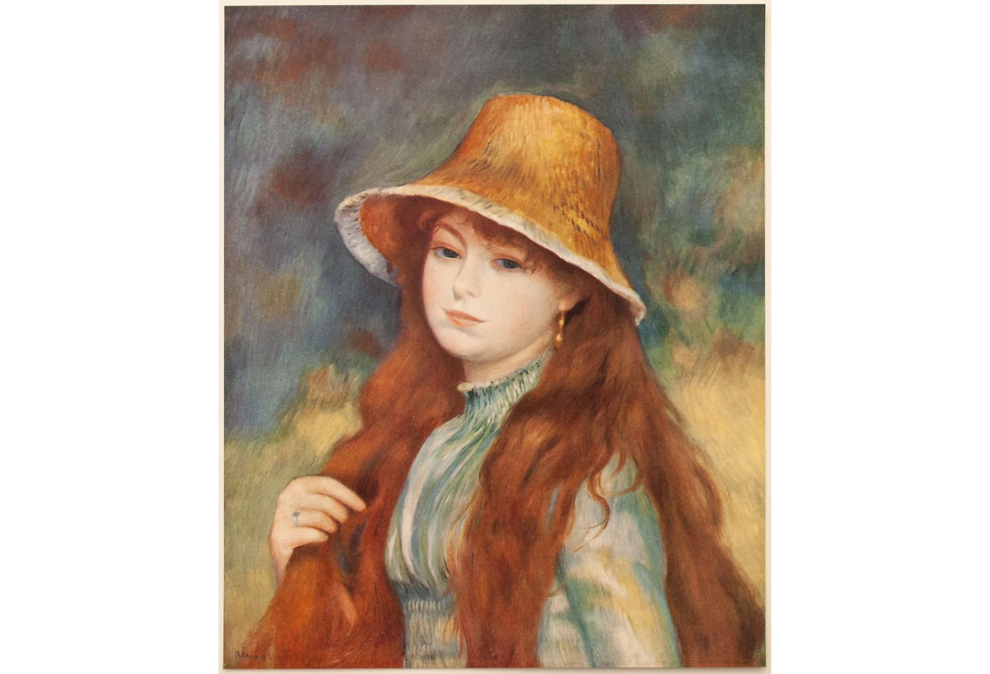1950s Renoir, Girl w/ a Straw Hat~P77579207
