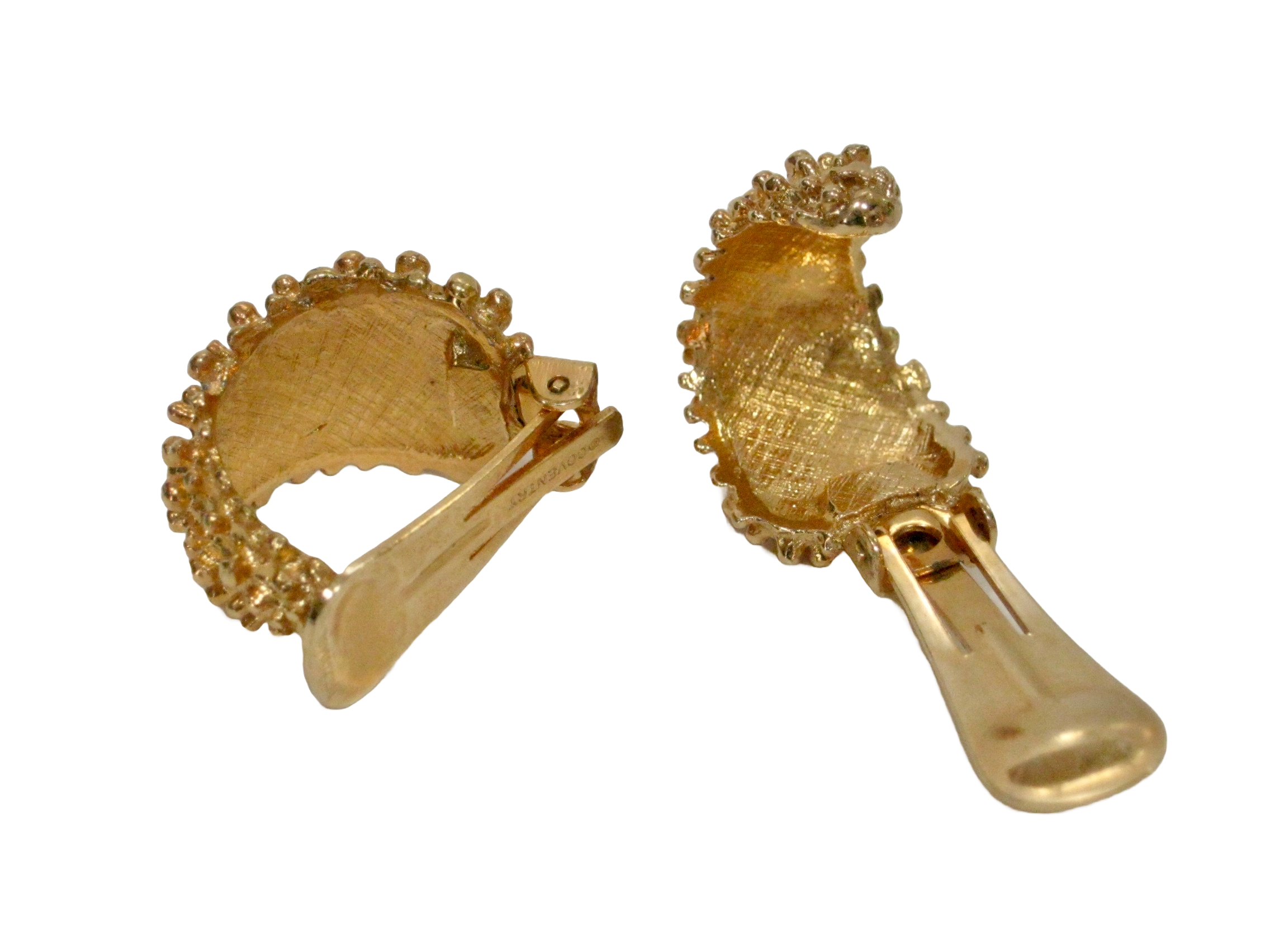 1980s Gold Caviar Earrings~P77678444