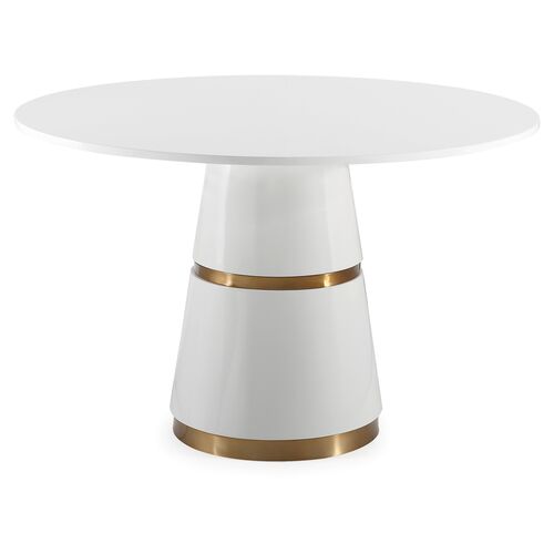 Pombal Dining Table, White/Gold~P77553787