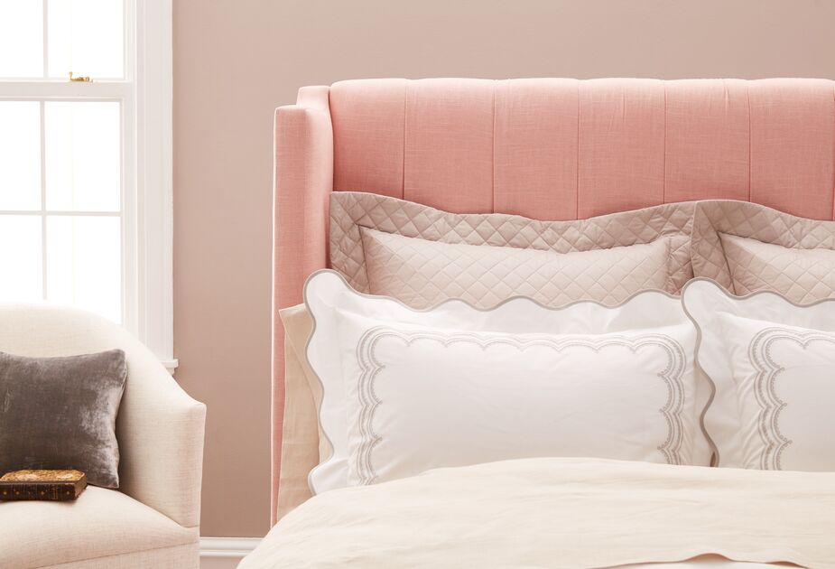 Above: Quilted Shams in Cotton Candy. 
