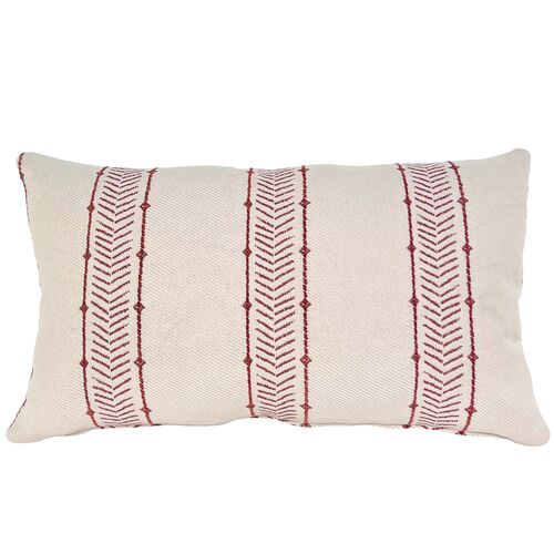 Nisswa 14x24 Lumbar Pillow, Rust/Natural Crypton