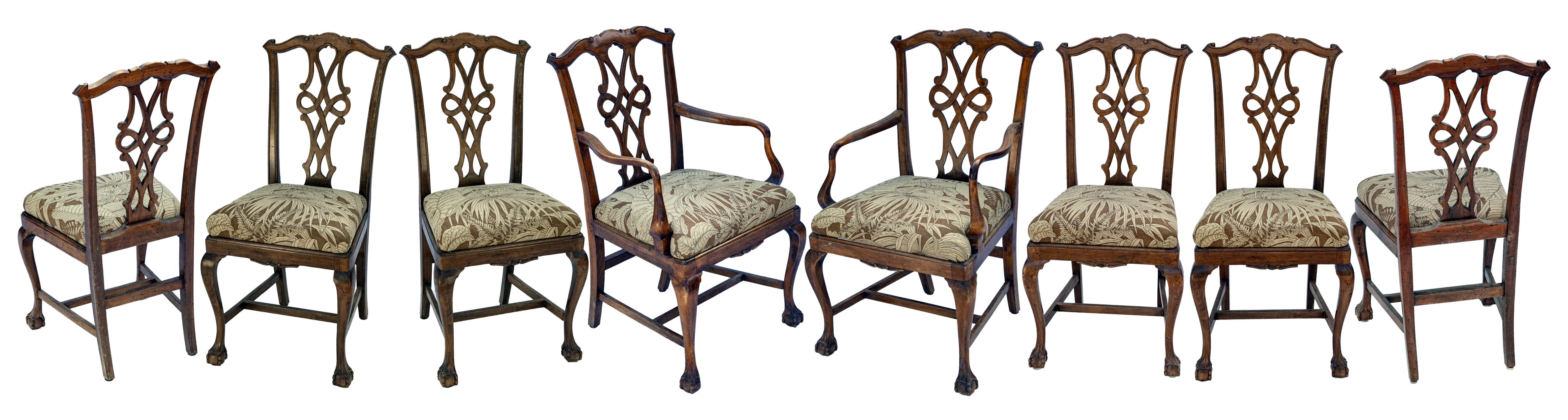 European Chippendale Dining Chairs;Set/8~P77722073