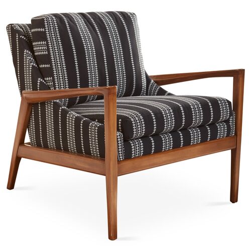 Ebonwood Accent Chair, Black Stripe~P77243684