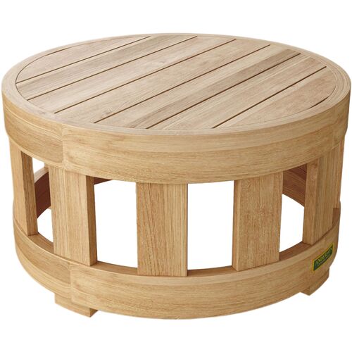 Sonoma Coast Outdoor Teak Circular Coffee Table, Natural