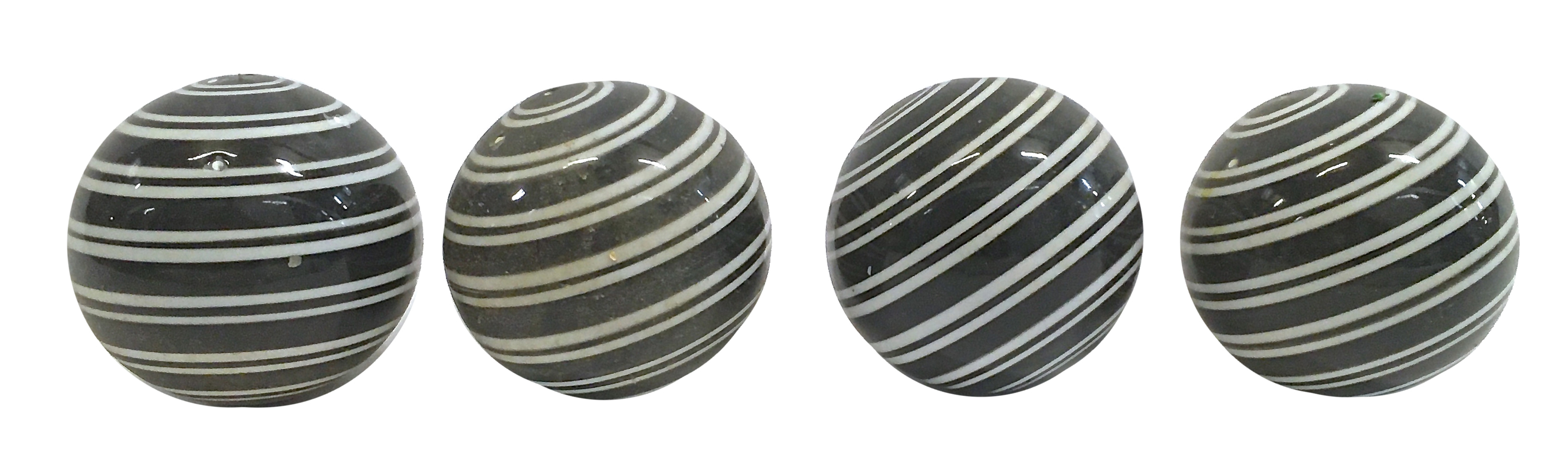 Ceramic Black/White Stripe Balls, S/4~P77662627