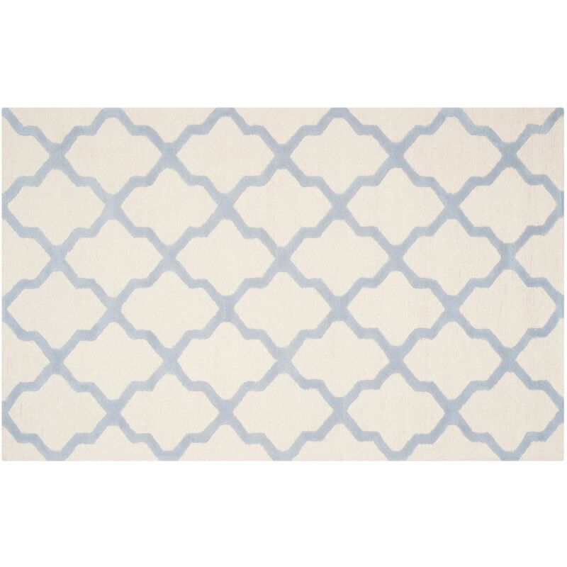 Mulberry Rug, Ivory/Blue