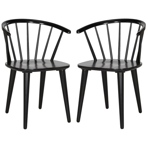 S/2 Kathryn Side Chairs, Black~P44879587