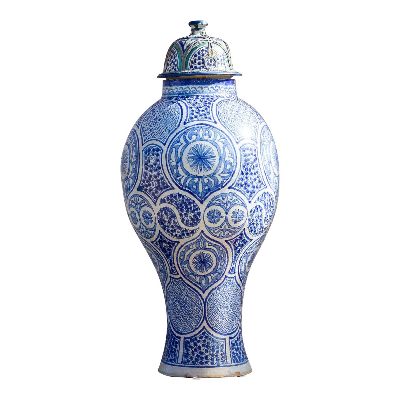 Tall Vintage Fez Moroccan Jar~P77620523