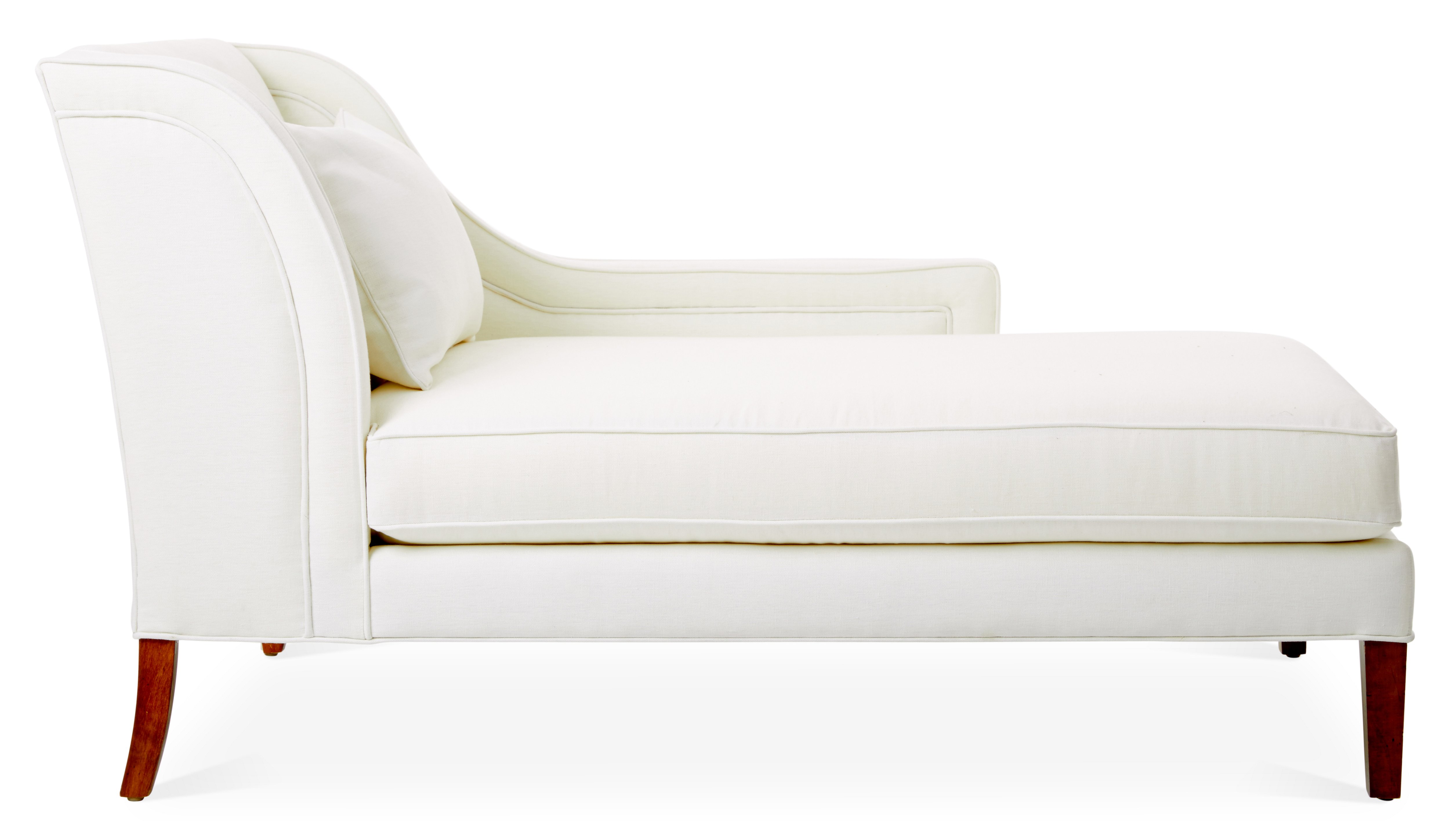 white linen chaise