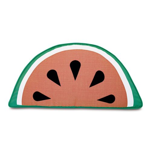 Island Watermelon Outdoor Pillow, Papaya/Jade~P77610089