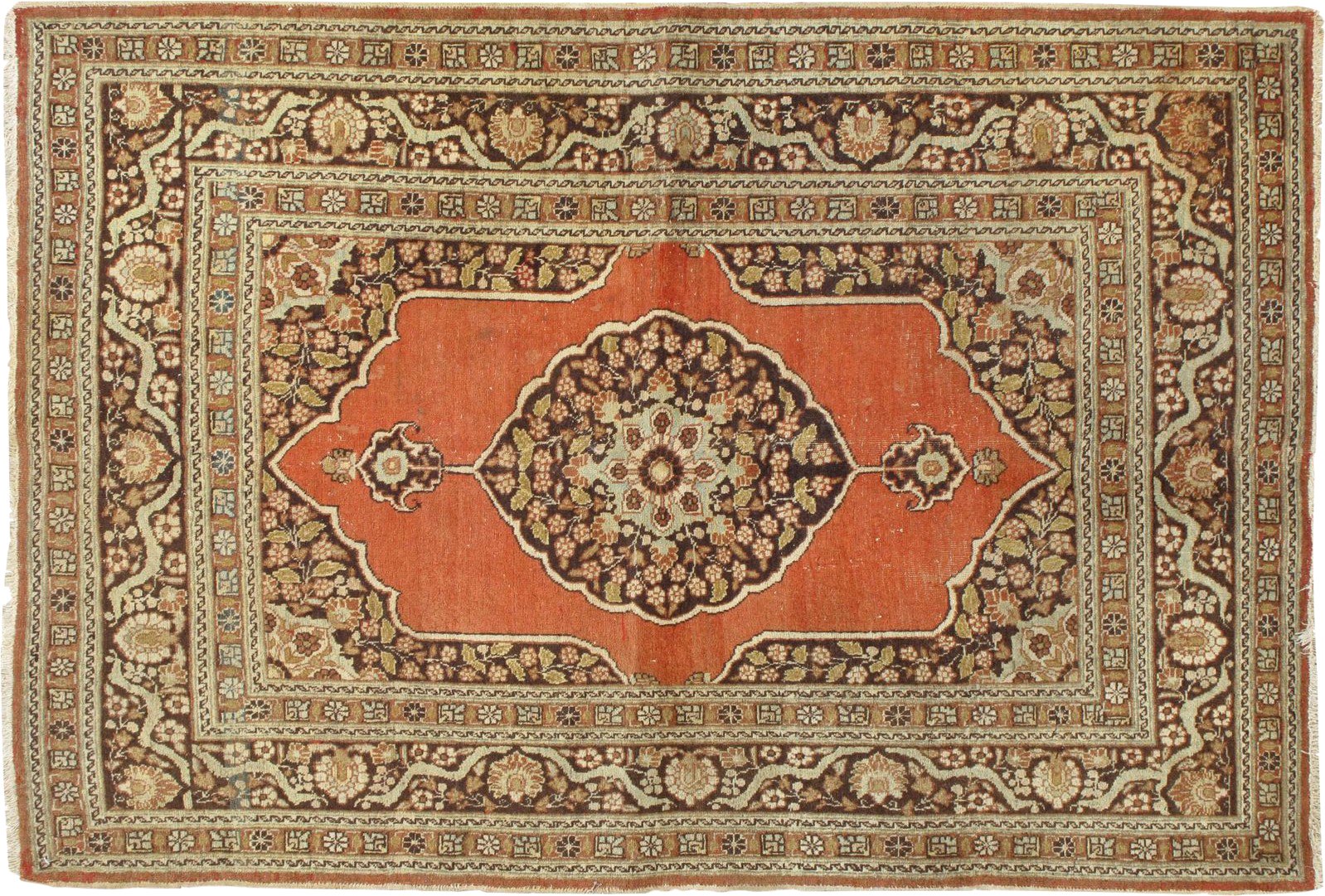 Antique Tabriz Rug, 4'2" x 5'11"~P77553043