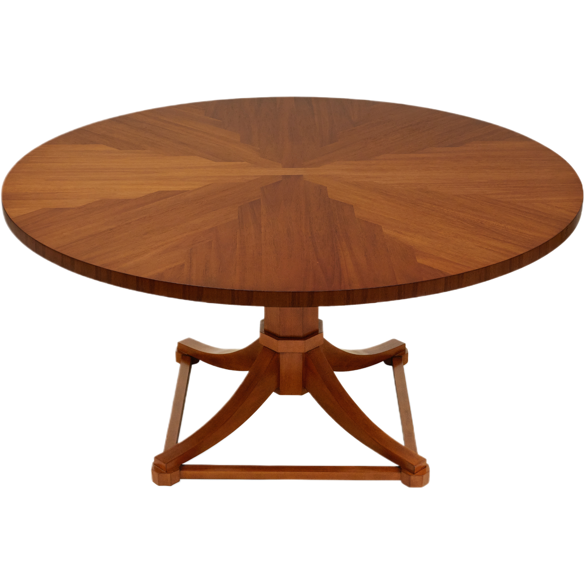 Tedrick Acacia Round Dining Table, Brown