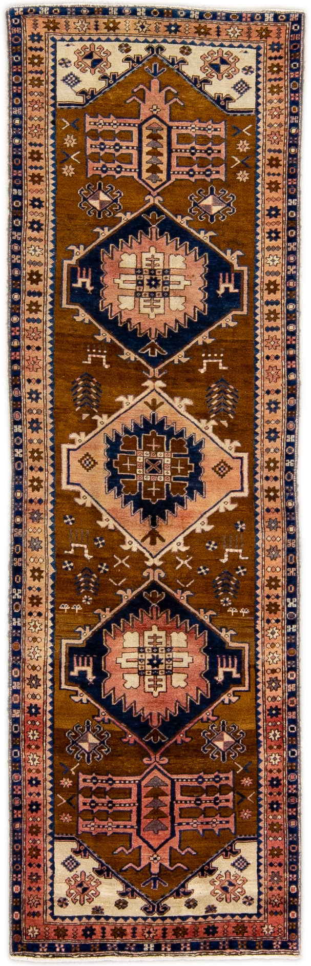 Brown Heriz Persian Wool Runner~P77646842