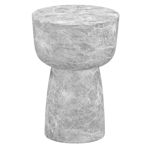 Virella Indoor/Outdoor Faux Marble Side Table