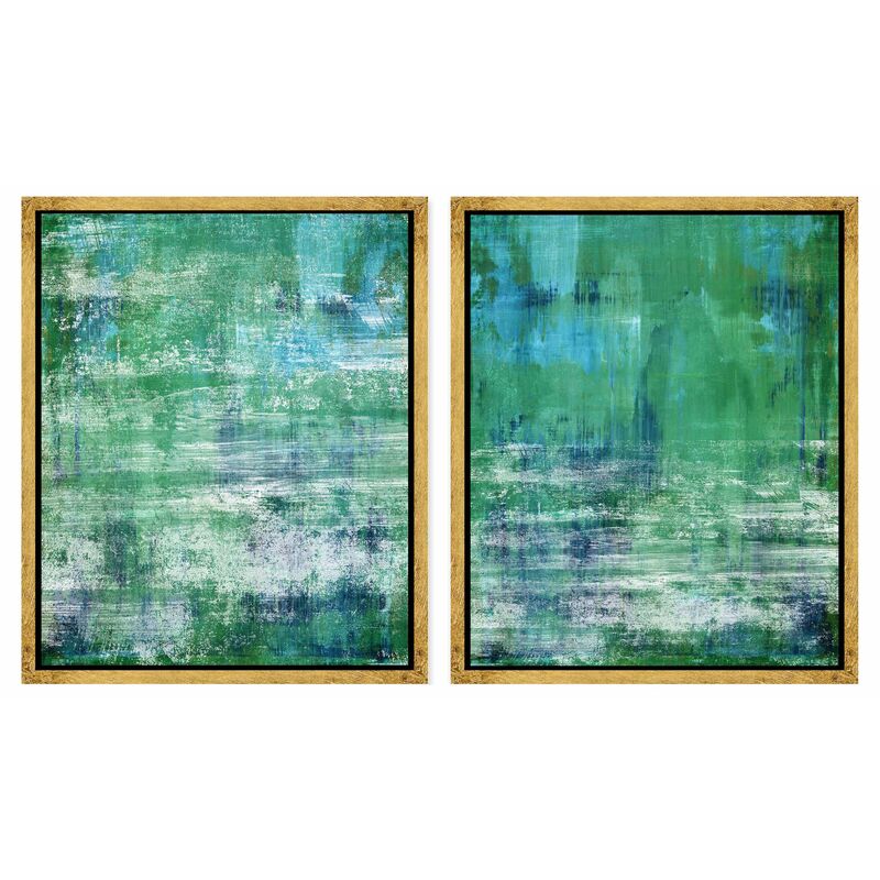 Abstract Greens and Blues