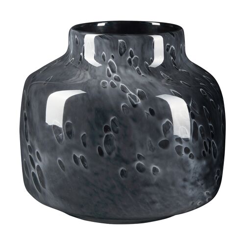 Masai Mottled Glass Vase, Black Masai Mottled Glass Vase, Black