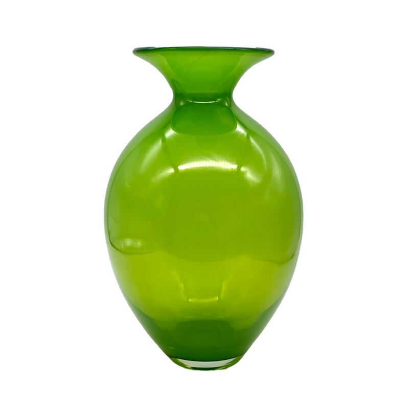 Large Green & Light Blue Glass Vase