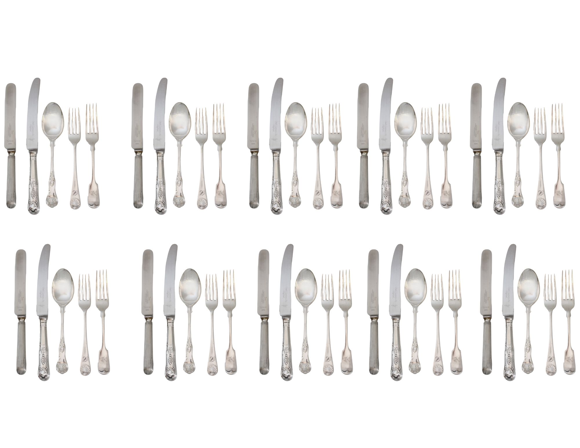 Mixed Englsih Flatware w/ Service for 10~P77719144