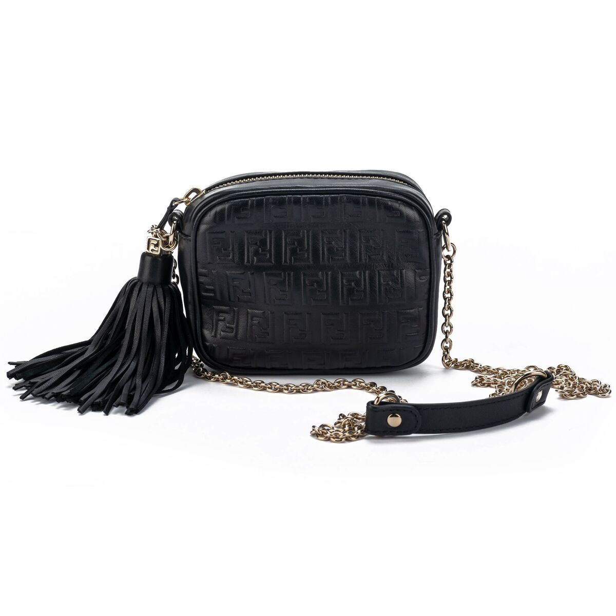Fendi - Black Leather Camera Crossbody Bag