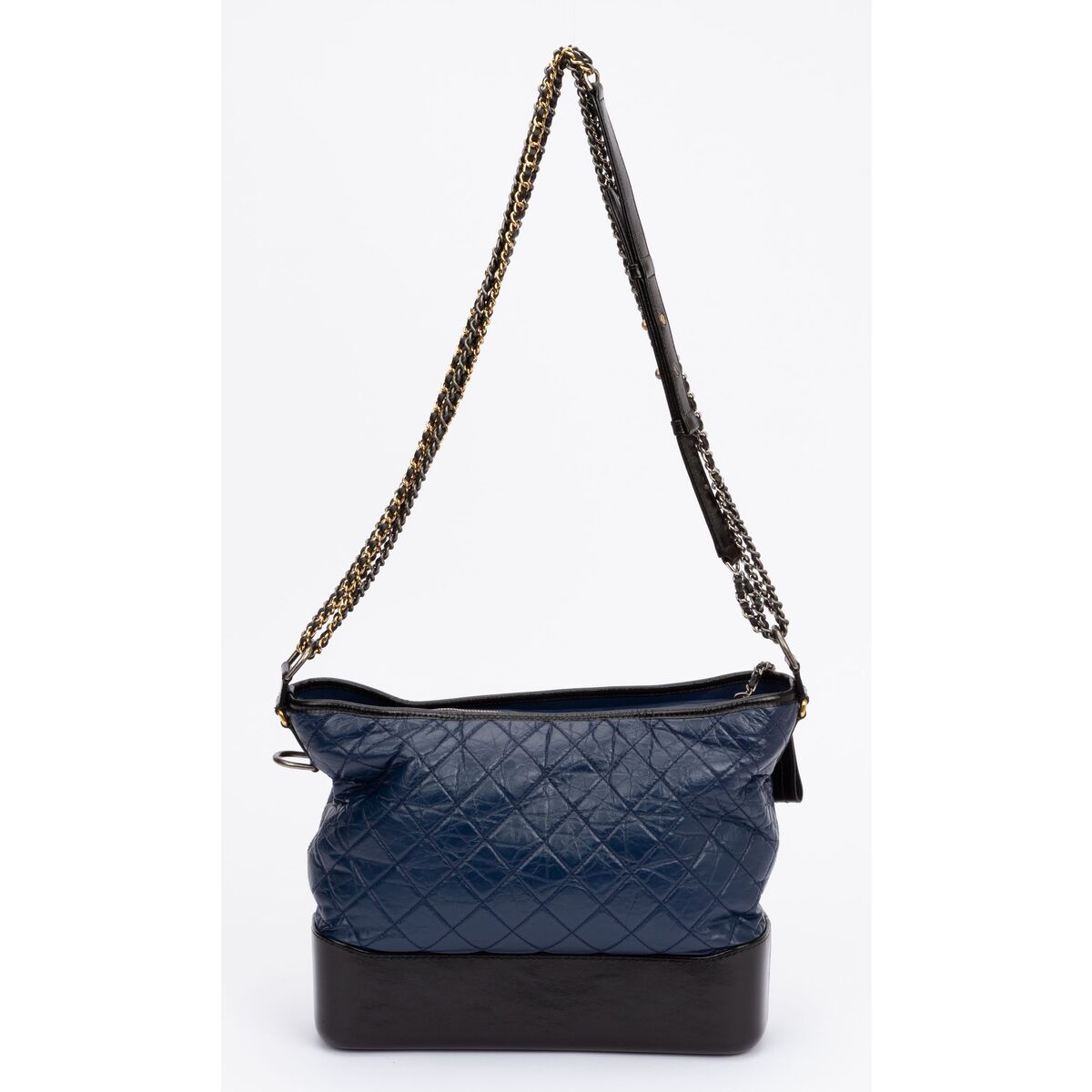 Chanel Large Blue Black Gabrielle Bag - Vintage Lux