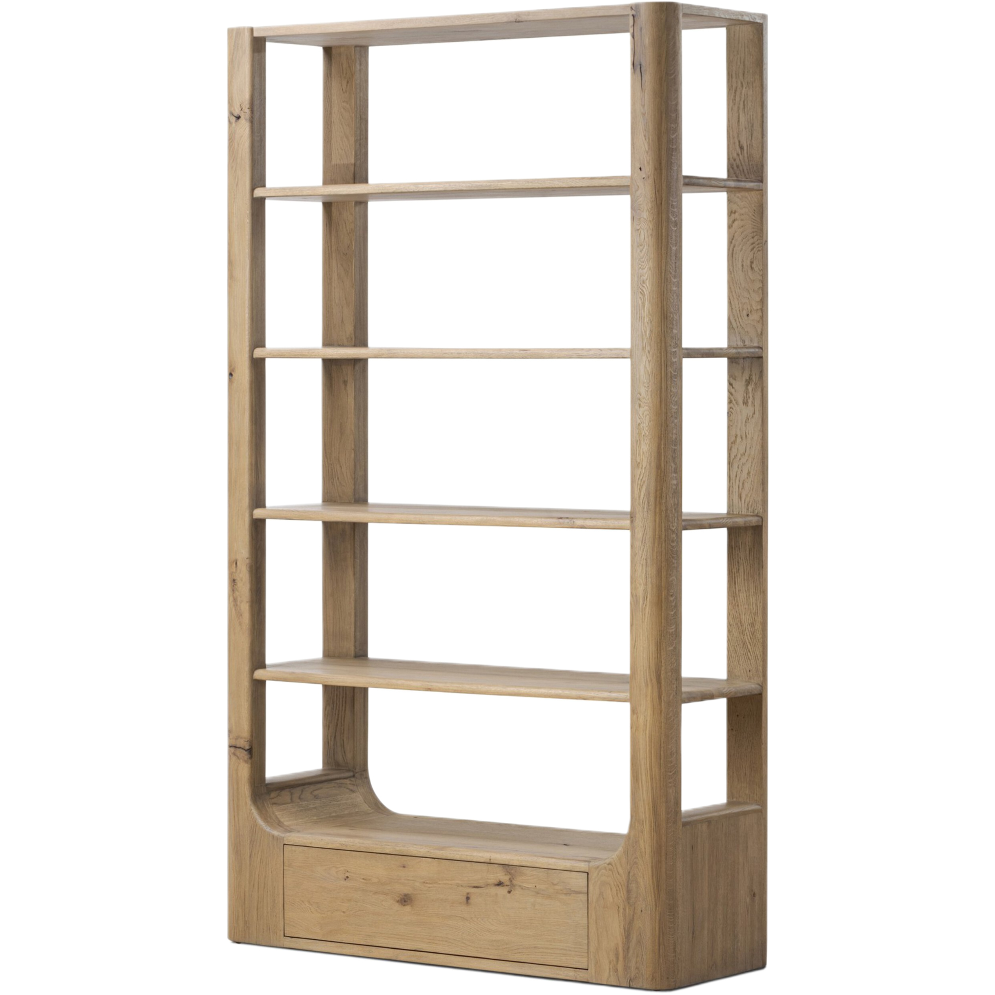 Fynne Bookcase, Aged Natural Oak
