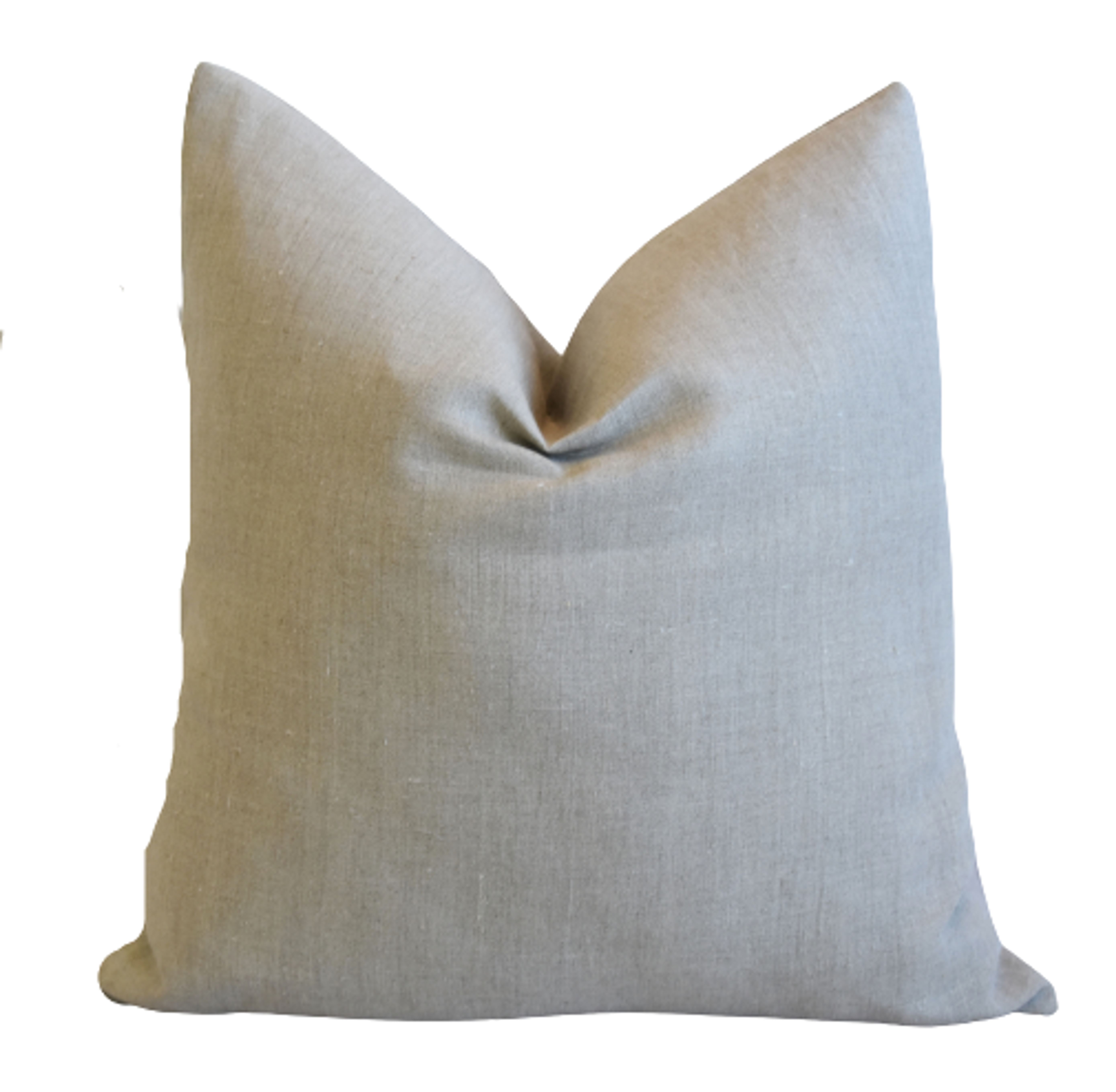 Belgian Taupe Neutral Linen Pillow~P77637800