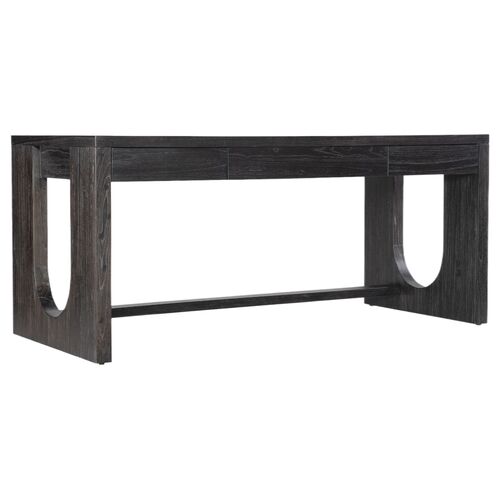 Commerce & Market 3-Drawer Writing Desk, Black