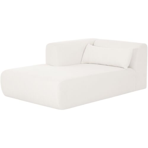Tarra Chenille Modular LAF Chaise, Cream Tarra Chenille Modular LAF Chaise, Cream