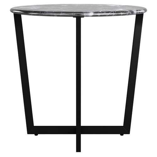 Tiffiani Round Side Table, Black~P77641947