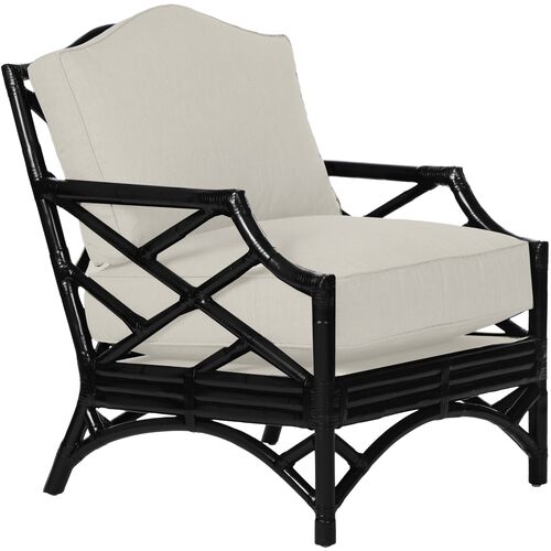 Chippendale Accent Chair, Black~P77363822