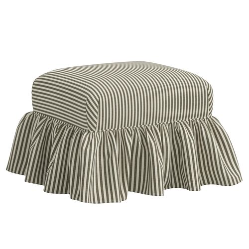 June Ottoman, Jane Stripe