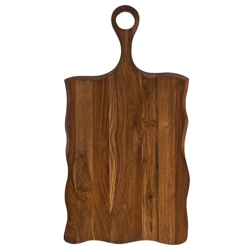 Puro Rectangle Serving Board, Teak Brown