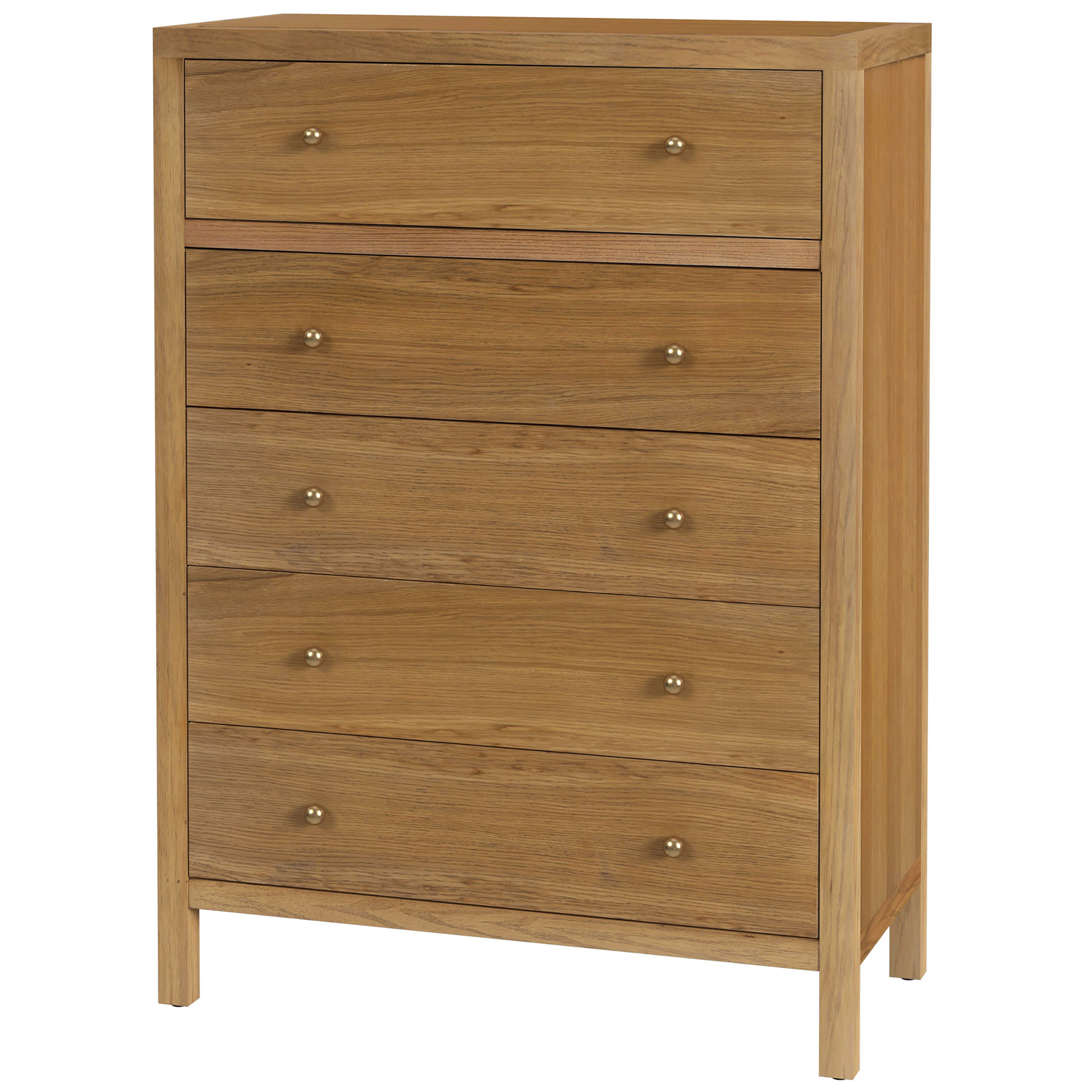Charlie 36" W Rectangular Wood 5-Drawer Tall Dresser