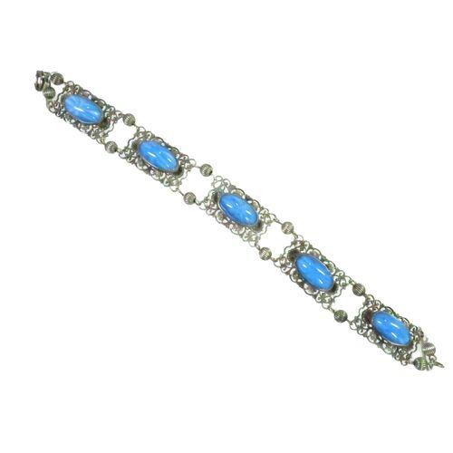 1920s Czech Star Sapphire Bracelet~P77665577
