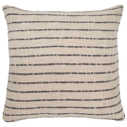 Jojo Square Handwoven Recycled Cotton Pillow