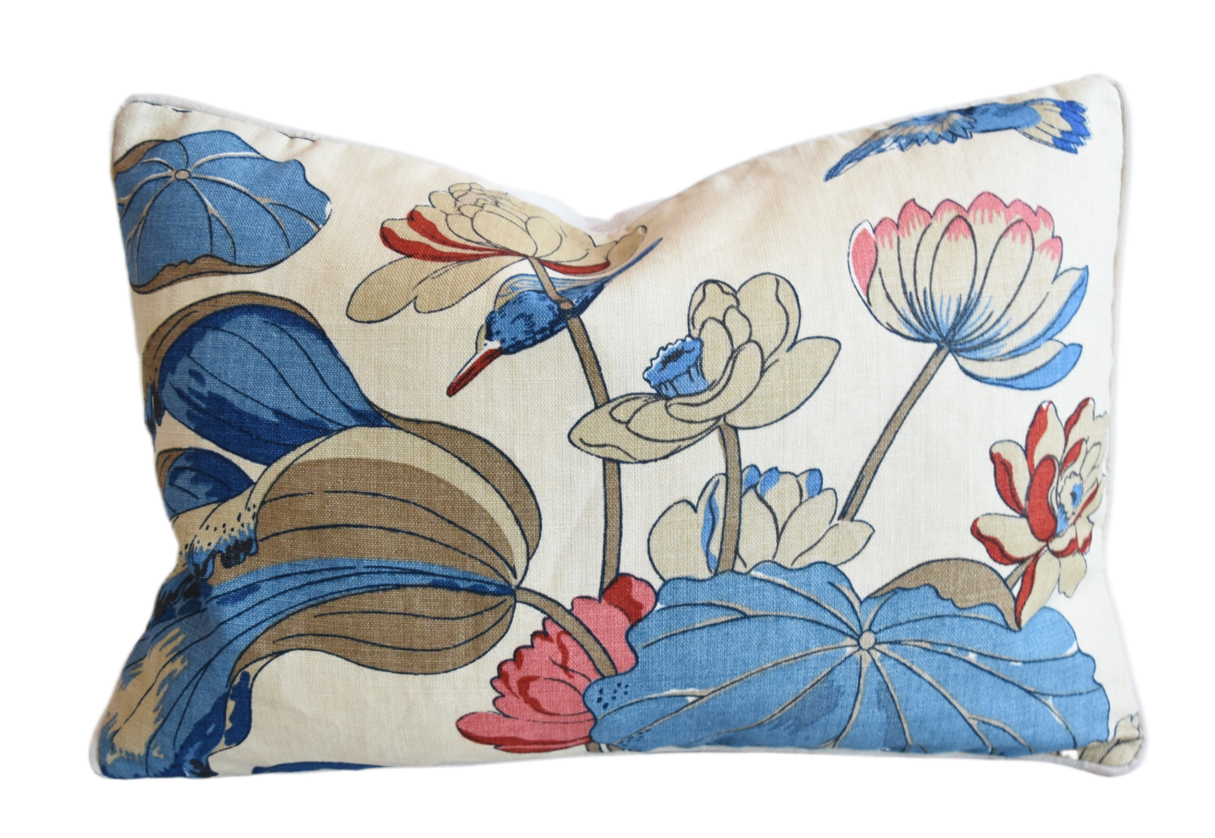 GP&J Baker Nympheus Floral Linen Pillow~P77678846