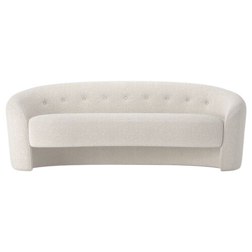 The Button Crescent Sofa, Ivory Boucle The Button Crescent Sofa, Ivory Boucle