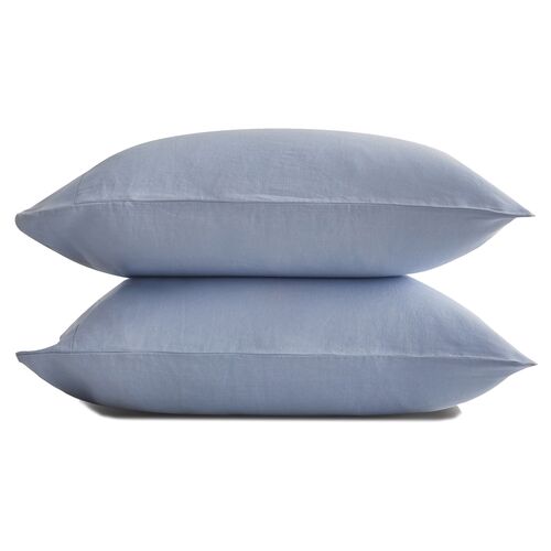 French Linen Pillowcase Set, Sky~P77591758