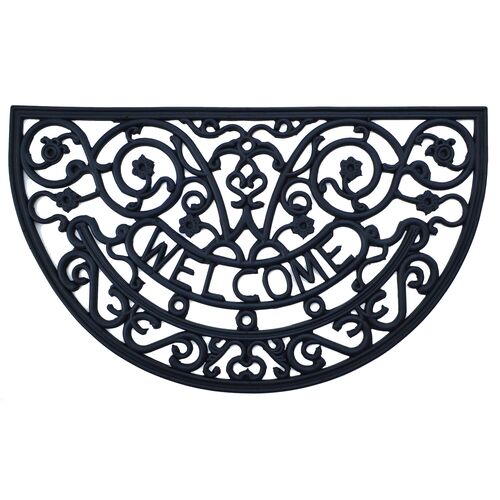 Rosemary Welcome Doormat, Black Rosemary Welcome Doormat, Black