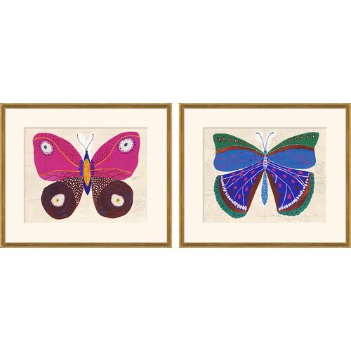 Paule Marrot, Pink & Blue Butterflies Variation I