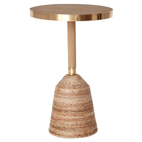 Mitchell Rope End Table, Natural/Brass~P77629128