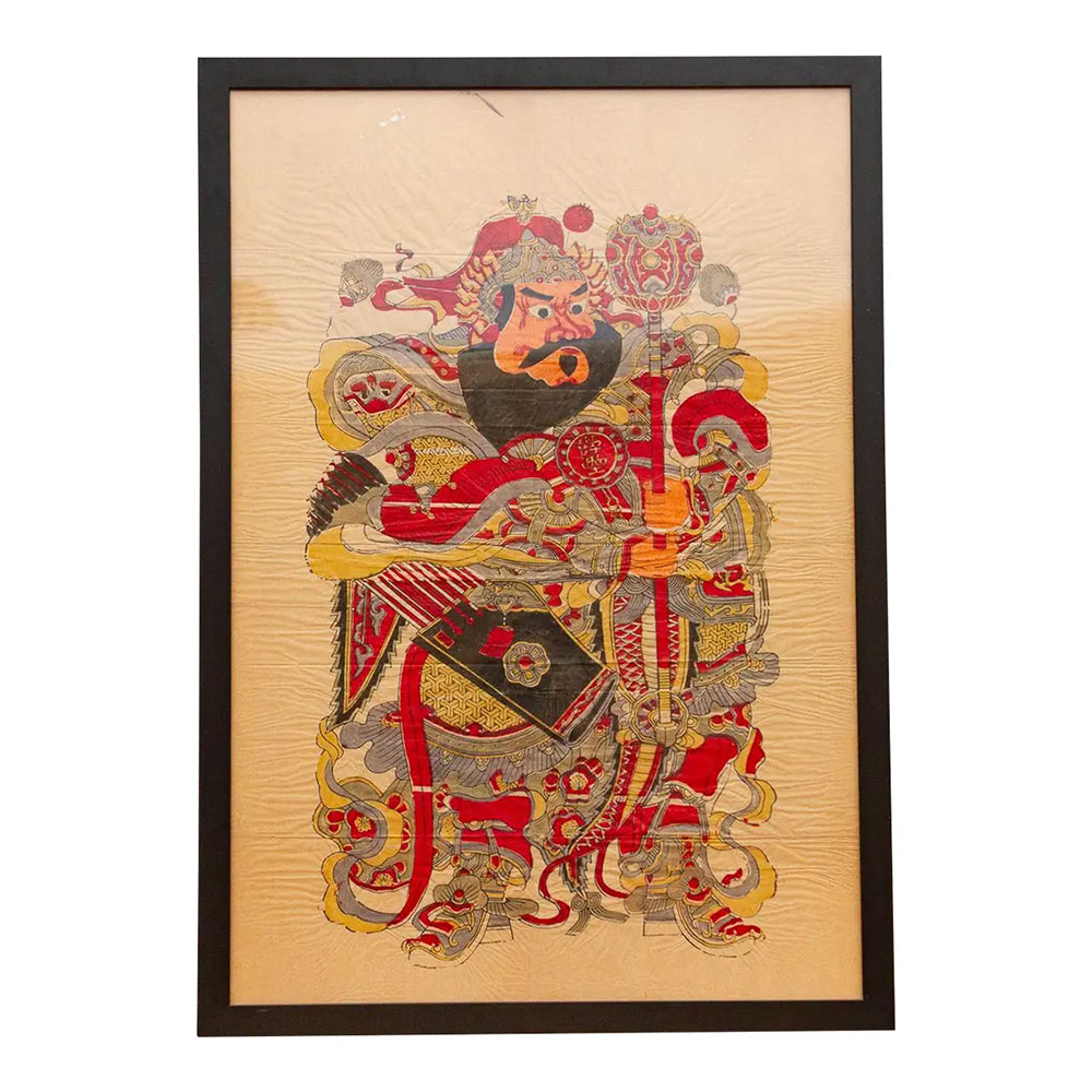 Vintage Framed Door God Print, Warrior~P77730952