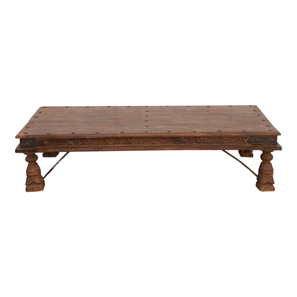 Antique Rustic Takhat Teak Coffee Table~P77678678