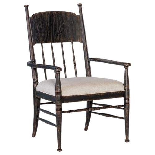 Americana Upholstered Linen Seat Arm Chair Americana Upholstered Linen Seat Arm Chair