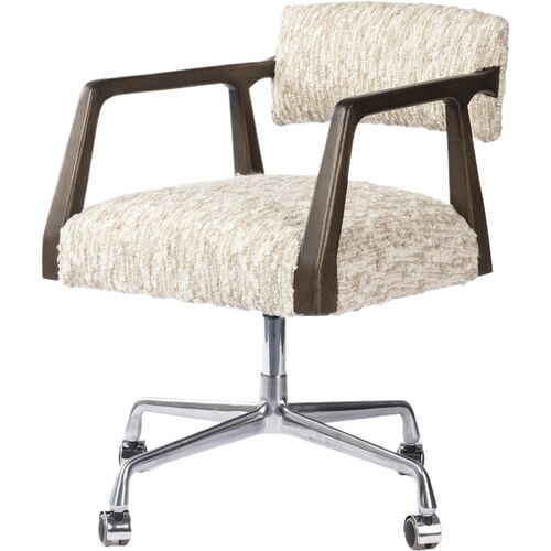 Gunnar Desk Chair, Textured Solema Cream