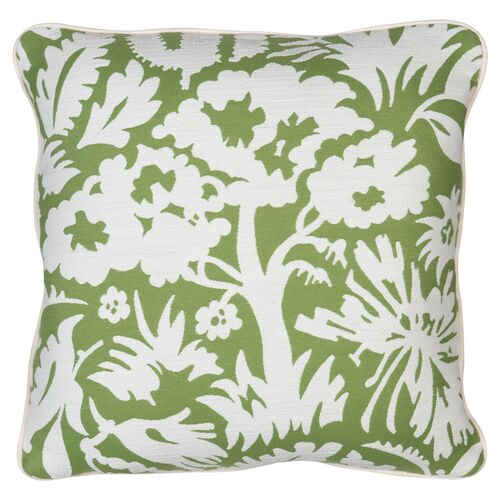 Farah Outdoor Pillow, Green/White~P77650027