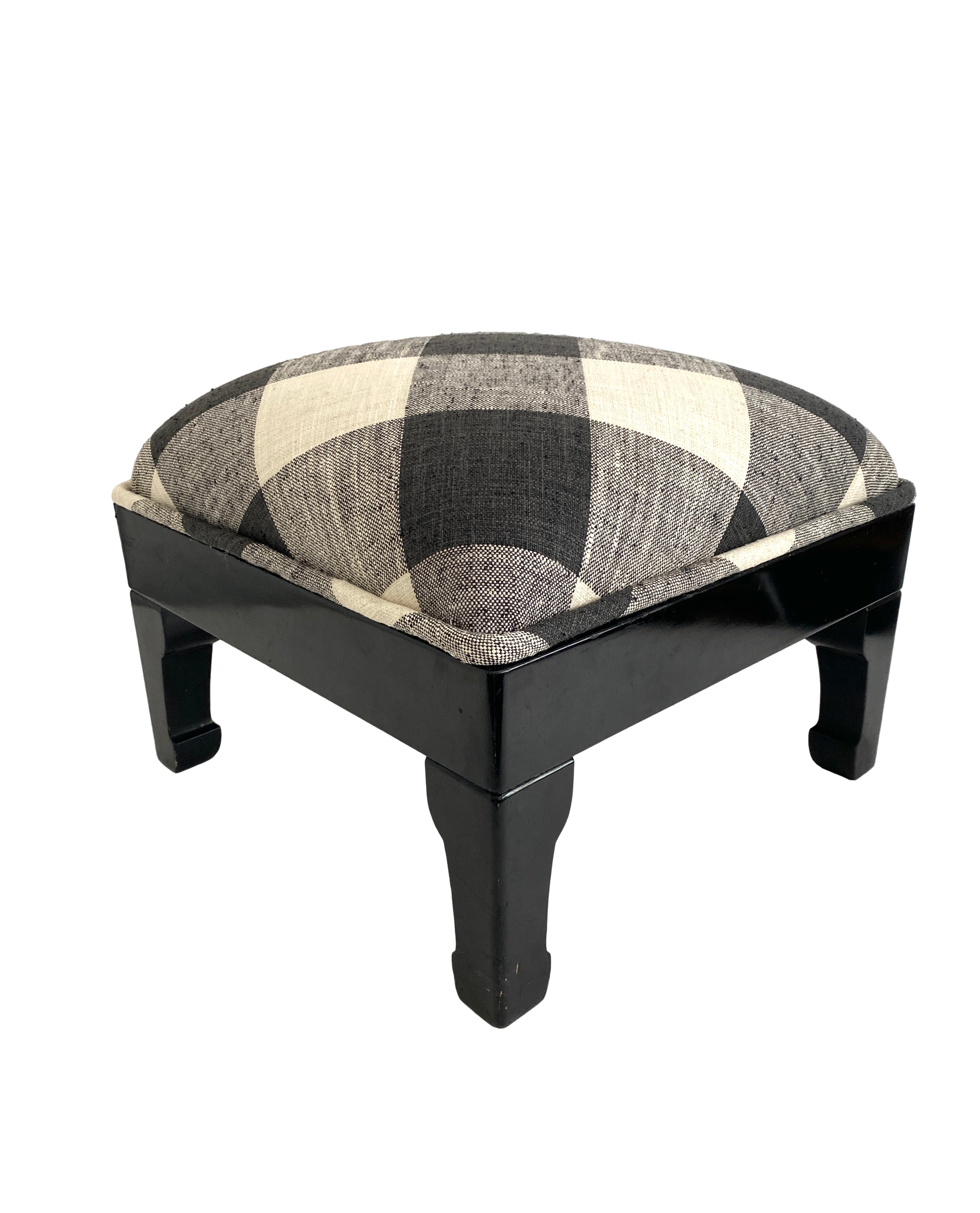 Modern Black Lacquered Ottoman~P77741180