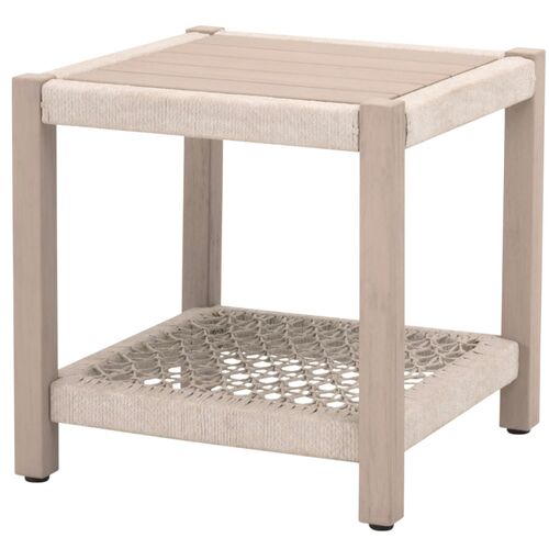 Wren Outdoor End Table, Washed Ever Teak Wren Outdoor End Table, Washed Ever Teak