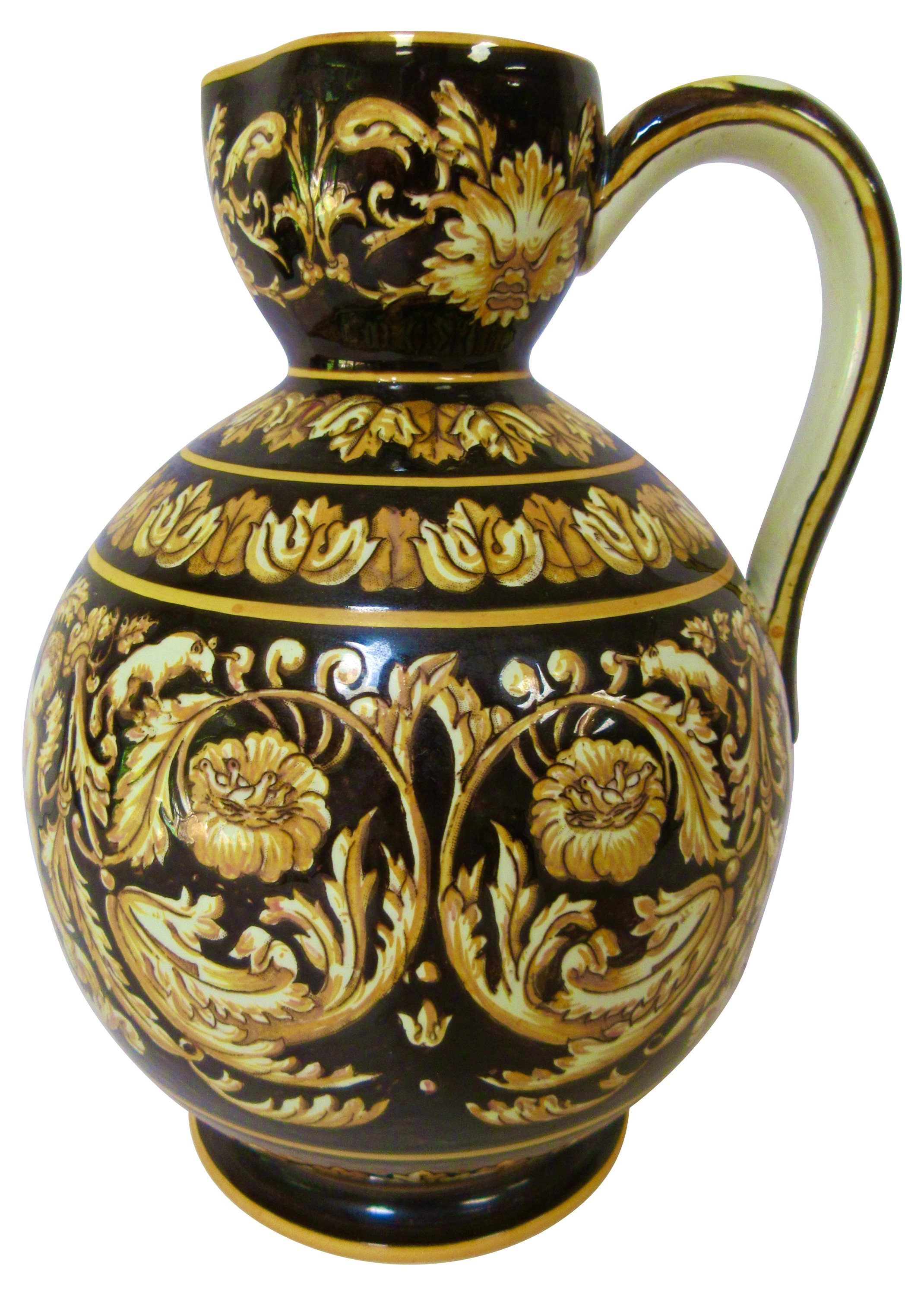 Gien French Faience Pitcher c. 1875~P77611906
